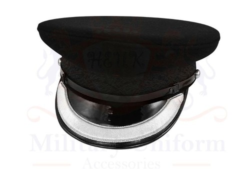 Black peak cap silver - black,