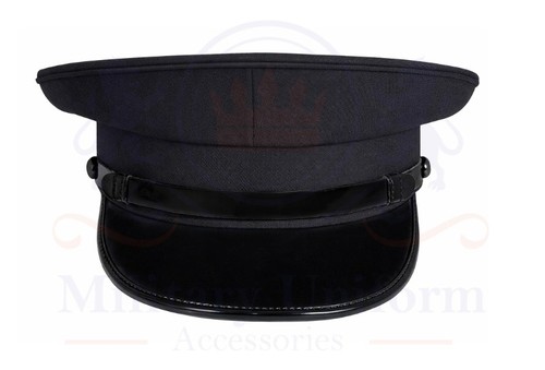Black chauffeur peak cap - chauffeur,