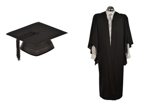 Abito cappello laurea nero - e,
